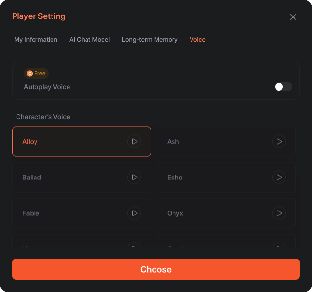 Create Character Button Screenshot